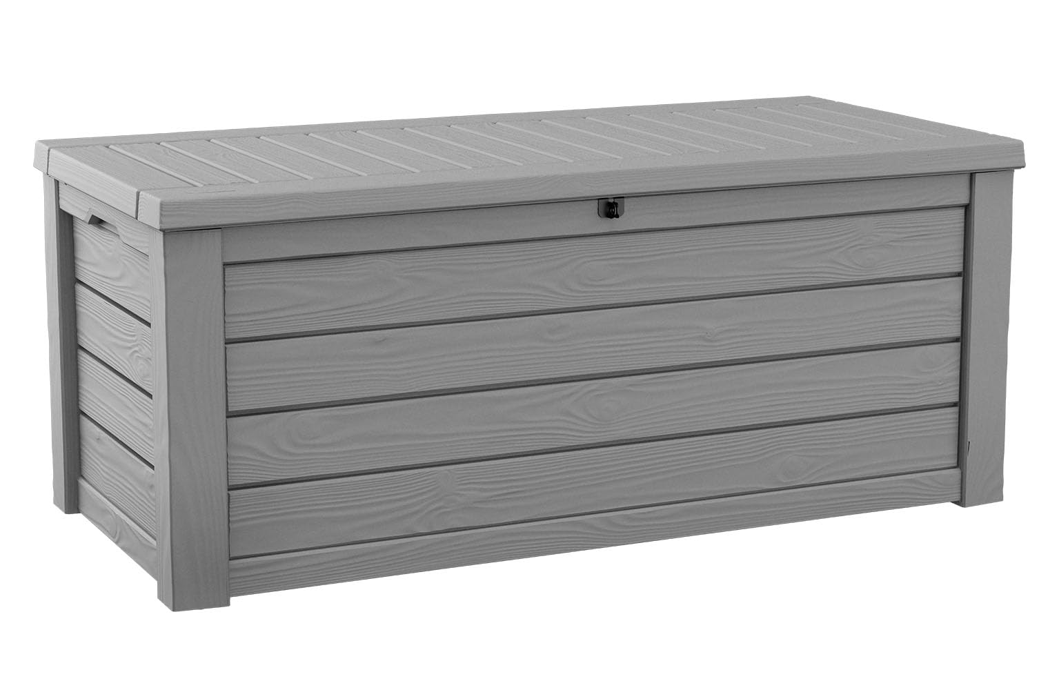 Keter Westwood 150 Gallon Resin Large Outdoor Storage Box for Patio Furniture, Outdoor Cushions, Garden Tools and Pool Floats, Dark Grey
