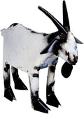 BLACK FOREST DECOR Small Rustic Goat Sculpture – Recycled Metal Garden Decor, 16" W x 14" D x 17" H