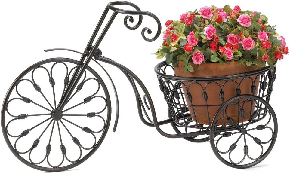 WROUGHT IRON Tricycle PLANT STAND Bicycle PLANTER POT