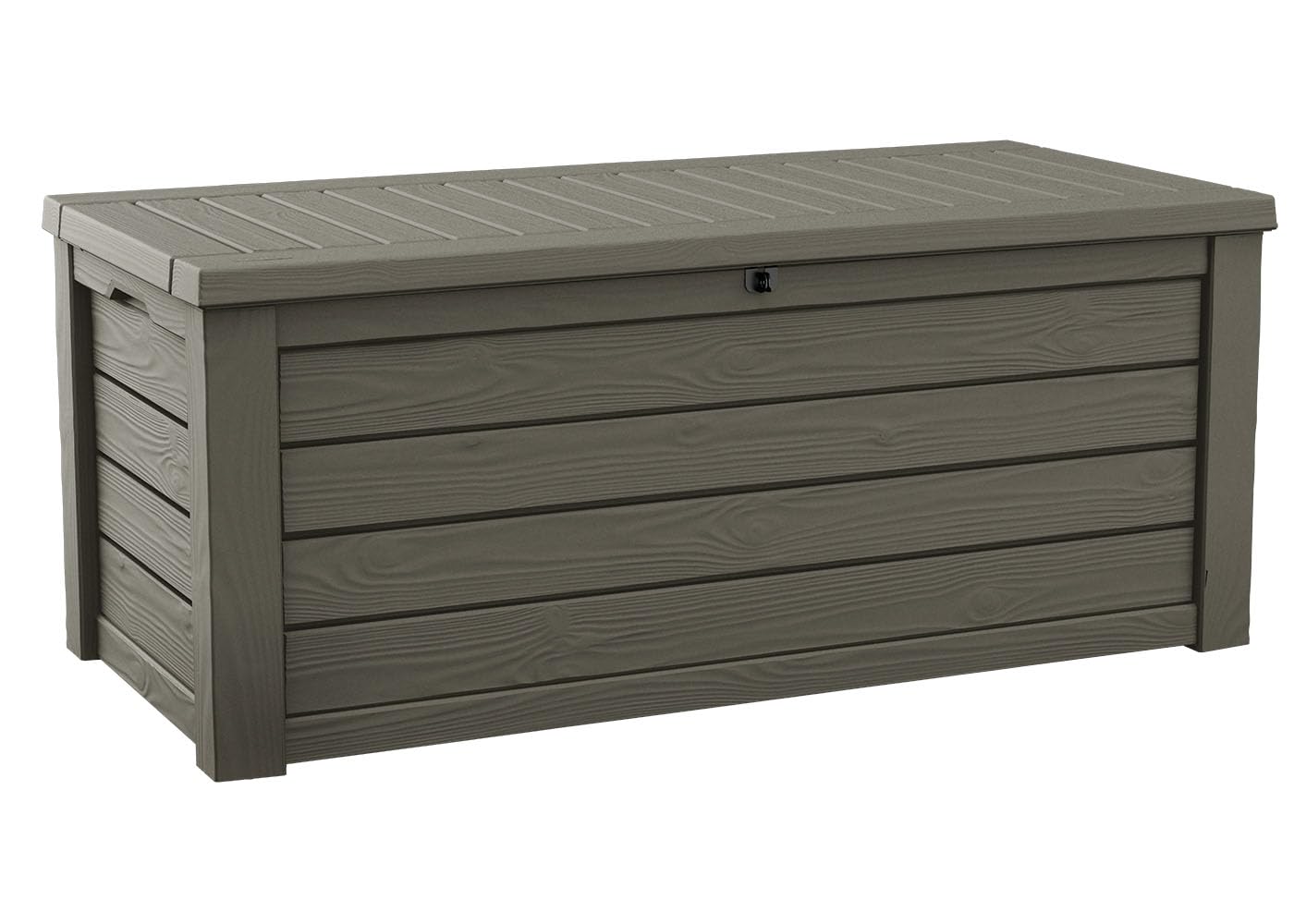 Keter Westwood 150 Gallon Resin Large Outdoor Storage Box for Patio Furniture, Outdoor Cushions, Garden Tools and Pool Floats, Dark Grey