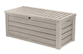Keter Westwood 150 Gallon Resin Large Outdoor Storage Box for Patio Furniture, Outdoor Cushions, Garden Tools and Pool Floats, Dark Grey