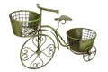 Morning View Retro Metal Tricycle Plant Stand Flower Pot Cart Holder Iron Garden Rack Metal Plant Stand for Indoor Outdoor Home Decor