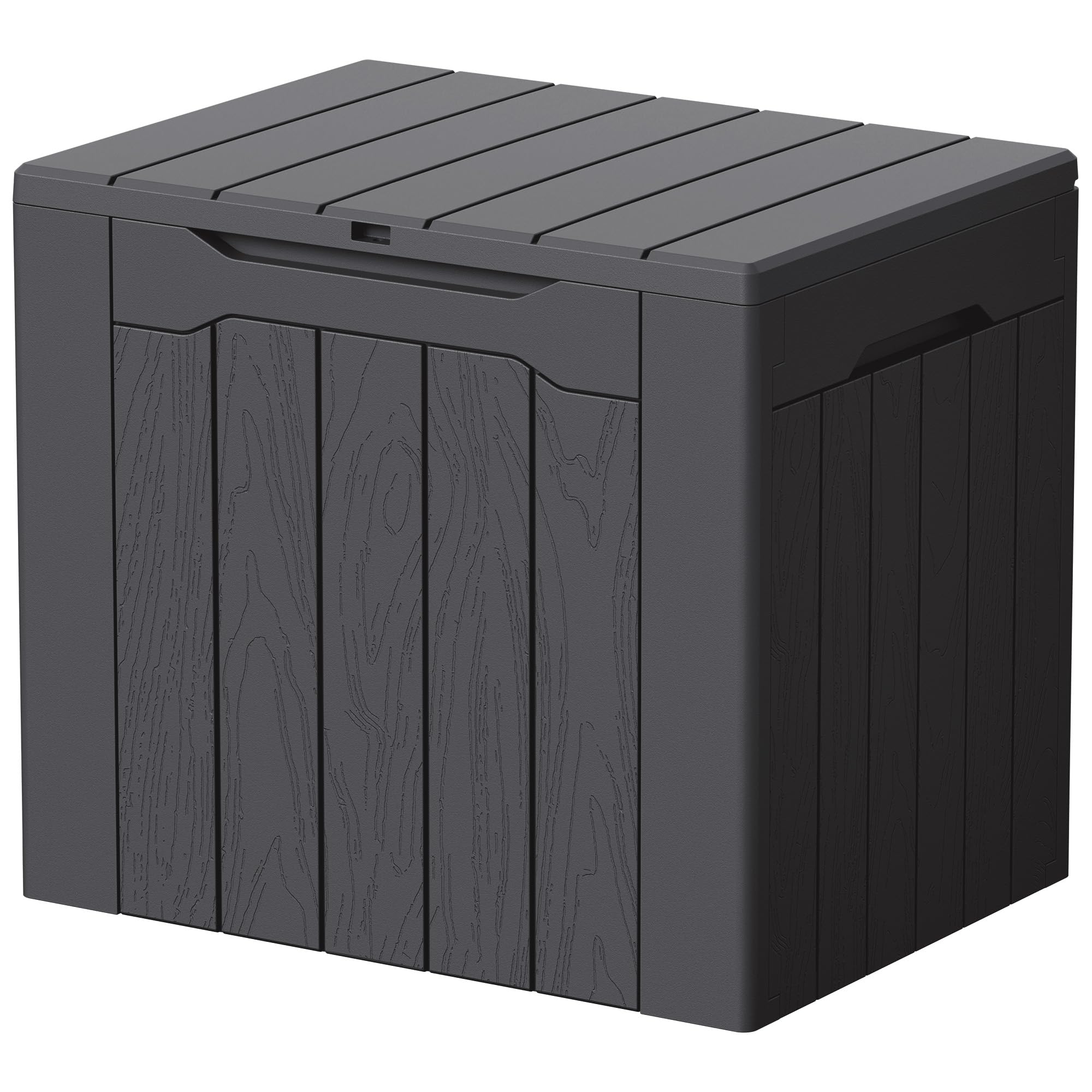 Devoko 100 Gallon Waterproof Large Resin Deck Box Indoor Outdoor Lockable Storage Container for Patio Furniture Cushions Garden Tools (100 Gallon, Black)