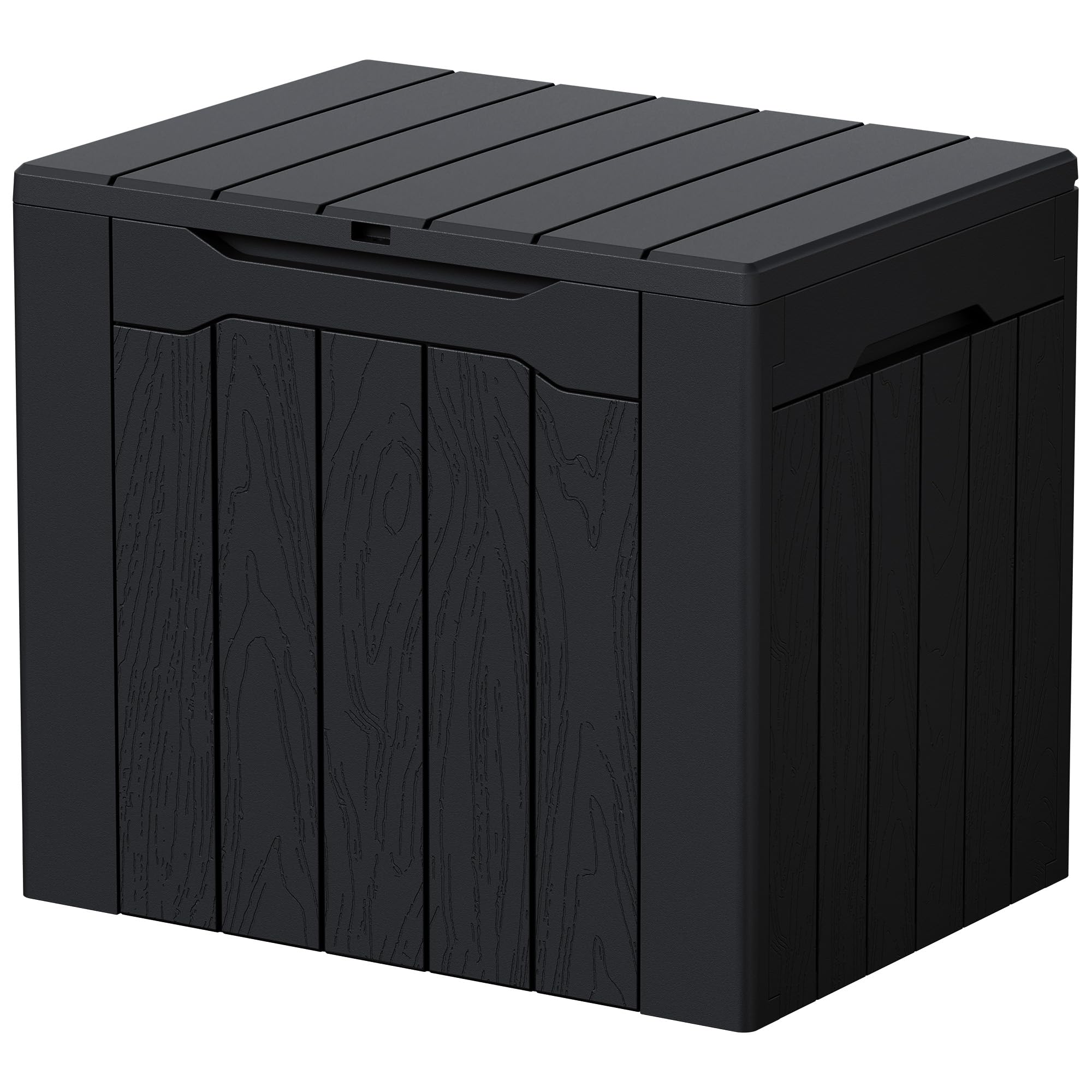 Devoko 100 Gallon Waterproof Large Resin Deck Box Indoor Outdoor Lockable Storage Container for Patio Furniture Cushions Garden Tools (100 Gallon, Black)