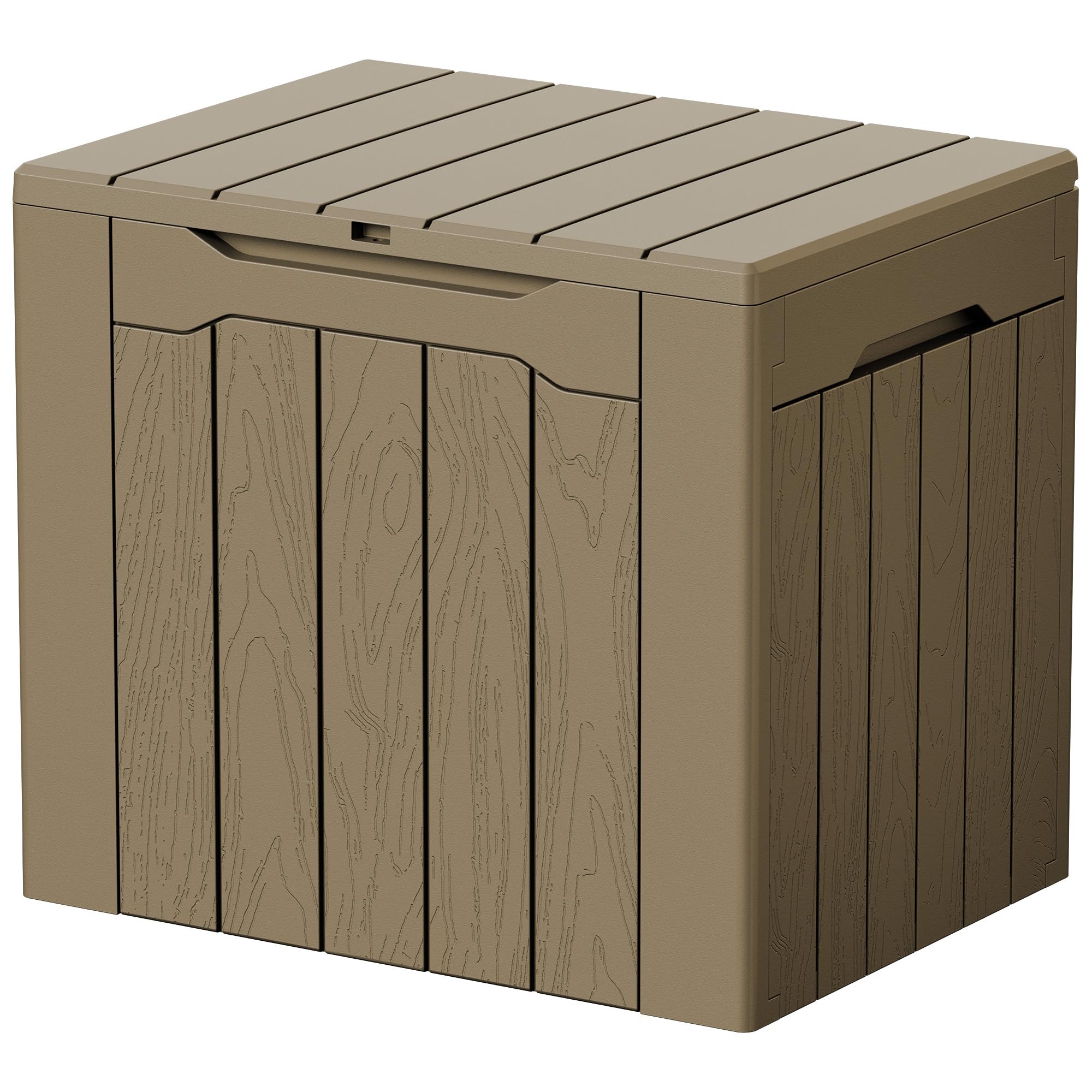 Devoko 100 Gallon Waterproof Large Resin Deck Box Indoor Outdoor Lockable Storage Container for Patio Furniture Cushions Garden Tools (100 Gallon, Black)