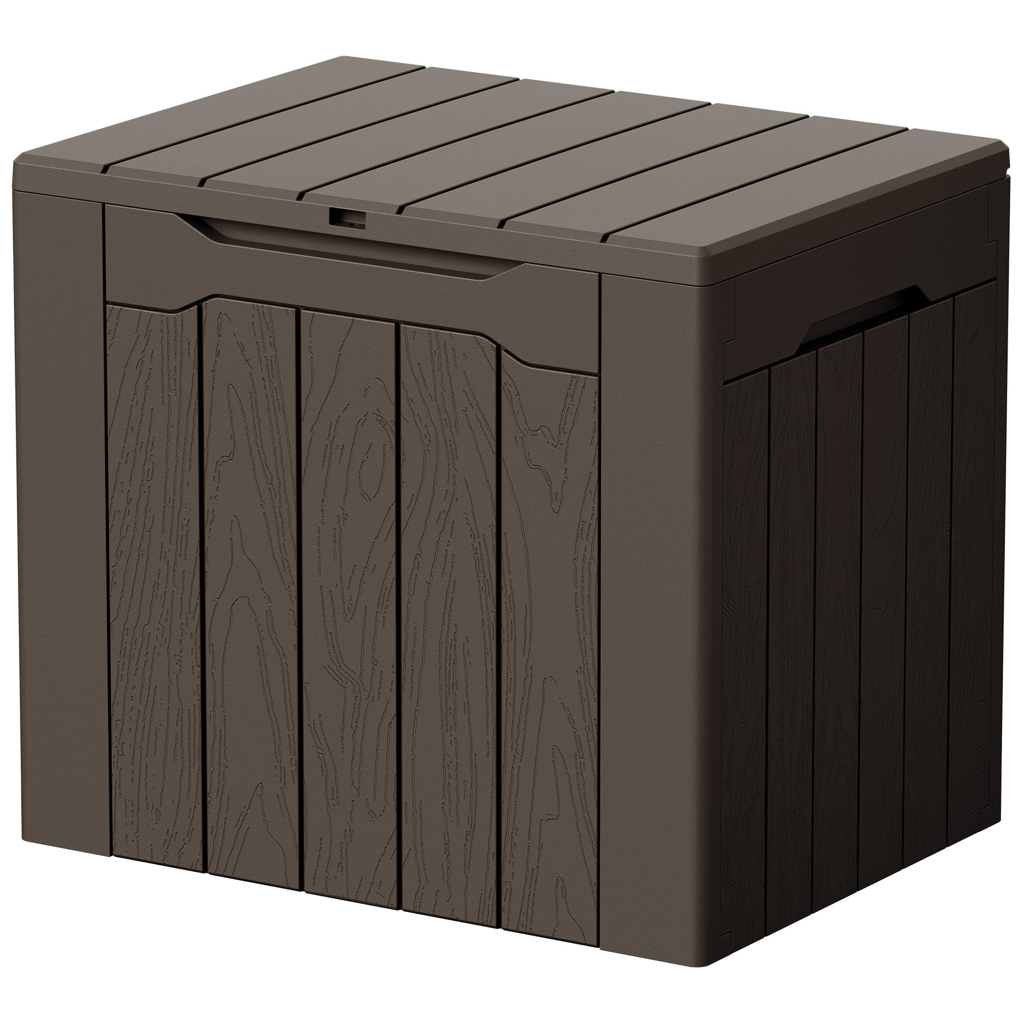 Devoko 100 Gallon Waterproof Large Resin Deck Box Indoor Outdoor Lockable Storage Container for Patio Furniture Cushions Garden Tools (100 Gallon, Black)