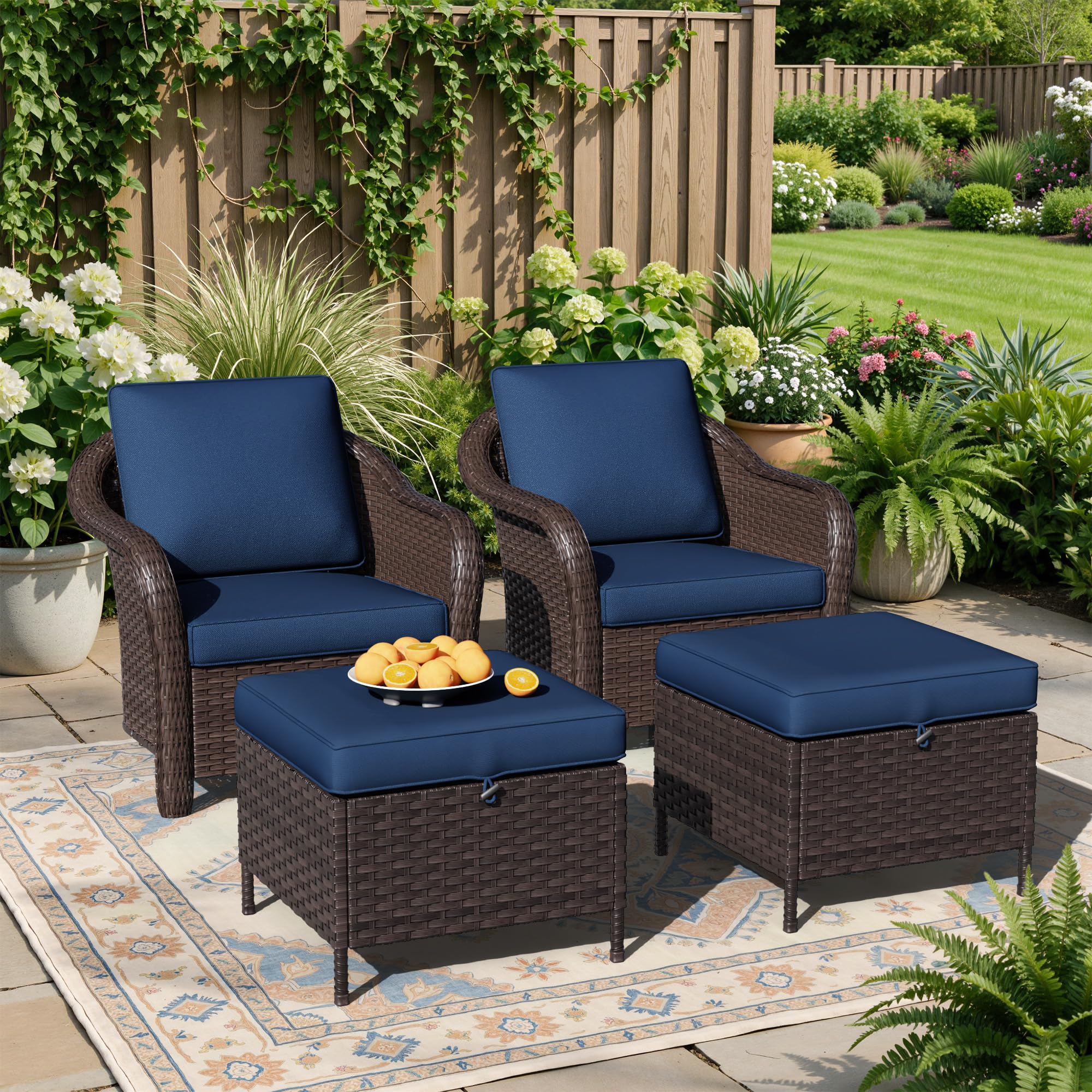 77 inch Outdoor Wicker 3 Seater Sofa, All-Weather Use Patio Rattan Sofa with Seat and Back Cushion, Ideal for Porch, Backyard, Balcony, Poolside, Beige