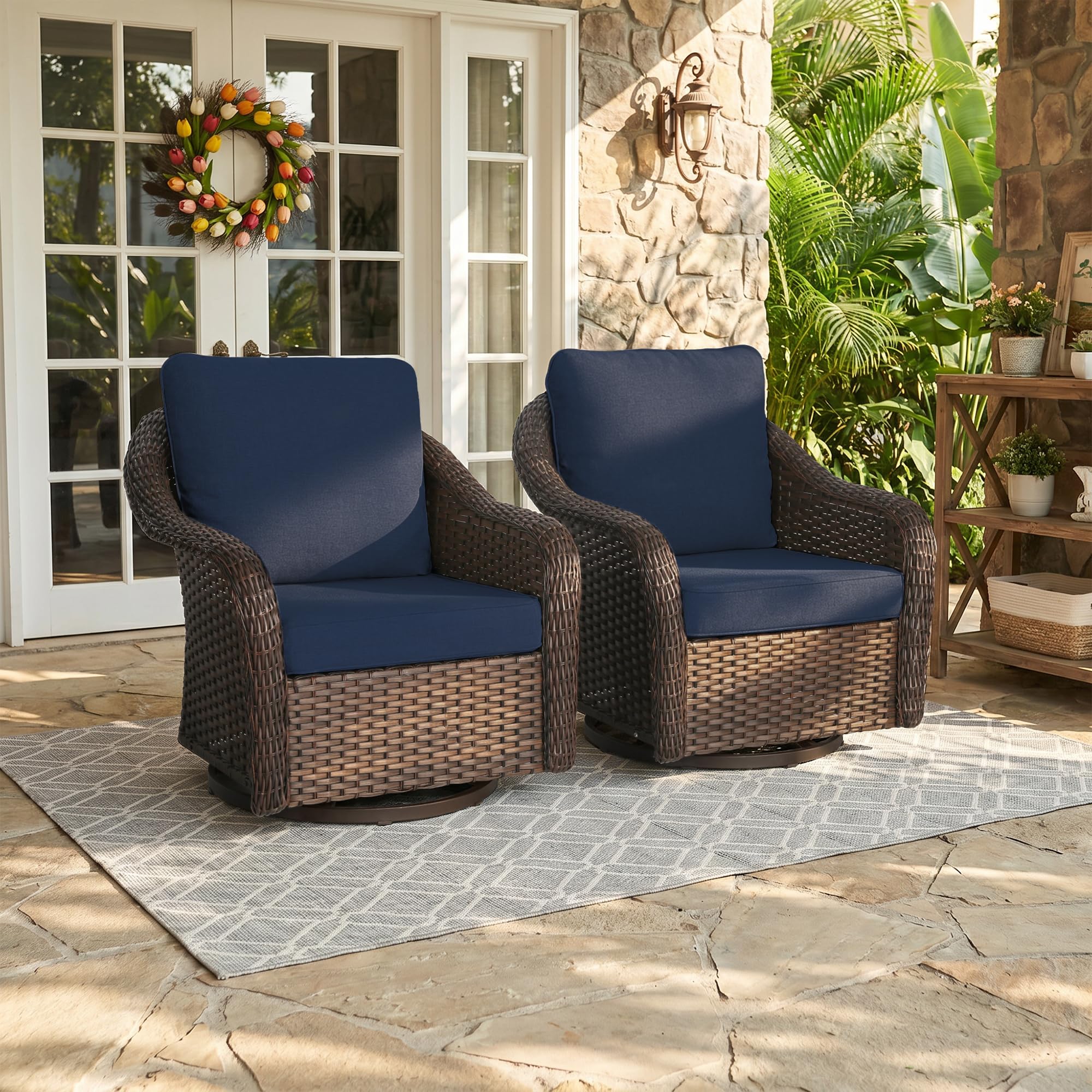 77 inch Outdoor Wicker 3 Seater Sofa, All-Weather Use Patio Rattan Sofa with Seat and Back Cushion, Ideal for Porch, Backyard, Balcony, Poolside, Beige
